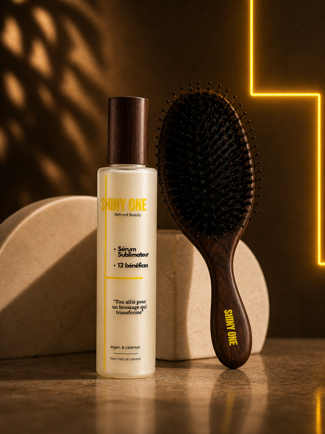 KIT Shiny One™ – La brosse & Le sérum sublimateur