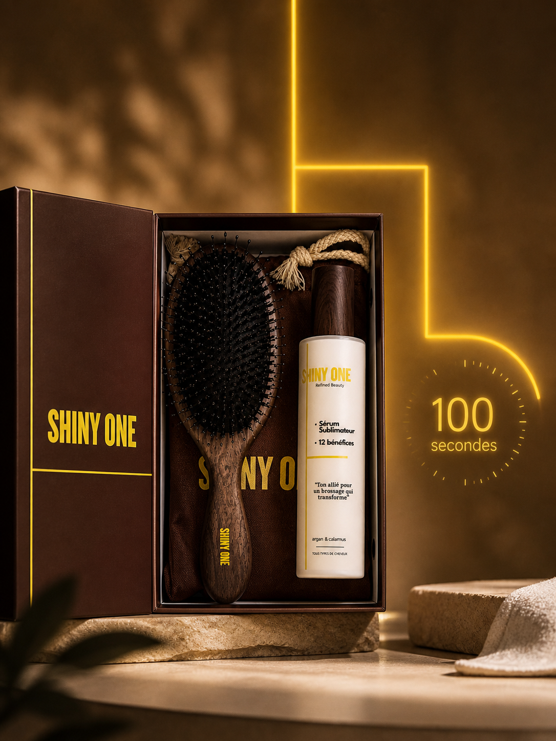 KIT Shiny One™ – La brosse & Le sérum sublimateur